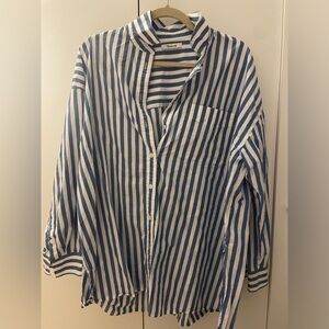Madewell Pinstripes Button Down - L